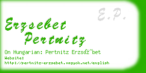 erzsebet pertnitz business card